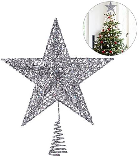 NICEXMAS Christmas Tree Topper Star Christmas Tree Decoration Star Treetop Decor (25cm)
