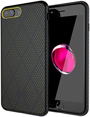 Protective Case, Tonicstar iPhone 7/8 Plus Case Shatter-resistant Protecting Rubber Frame TPE Soft Phone Case Black