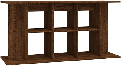 vidaXL Aquarium Stand Engineered Wood Fish Tank Holder with Storage Brown Oak