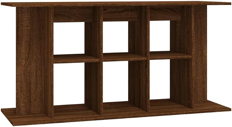vidaXL Aquarium Stand Engineered Wood Fish Tank Holder with Storage Brown Oak
