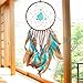 Ricdecor Indian Dream catcher Wind Chimes Feather Pendant wall hanging home decoration (Turquoise)