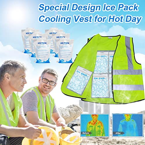 YITIAOYU Cooling Safety Vest with Ice Packs Construction Work Ice