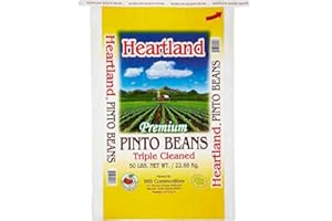 Heartland Great America Pinto Beans, Premium Quality, Made in USA, Home Grown Triple Cleaned, 50 lbs