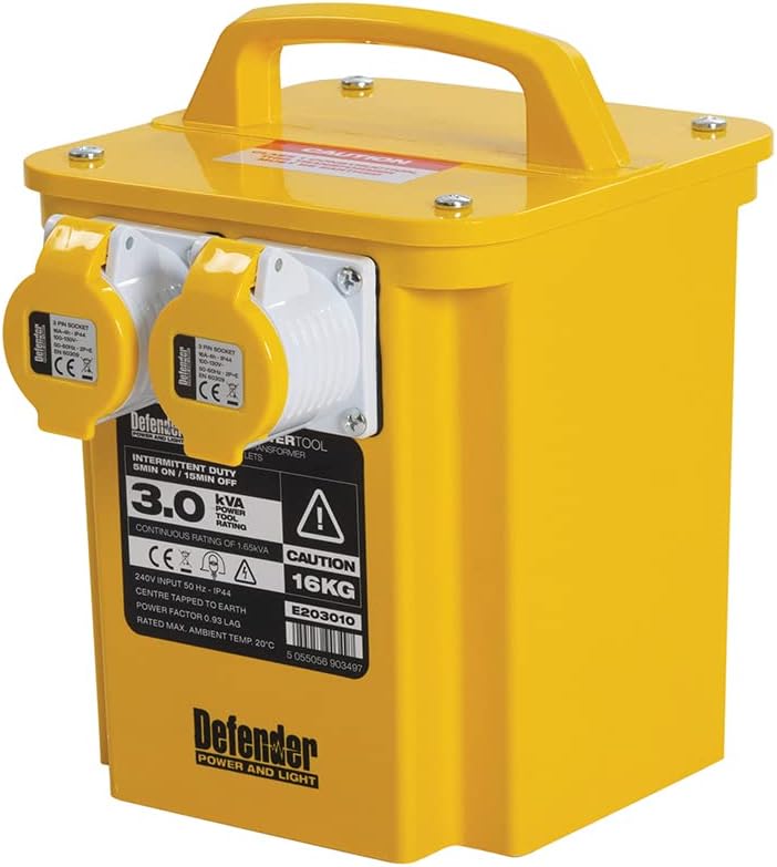 Defender 3kVA Portable Transformer 110V 3000W with 2 x 110V 16A outlets
