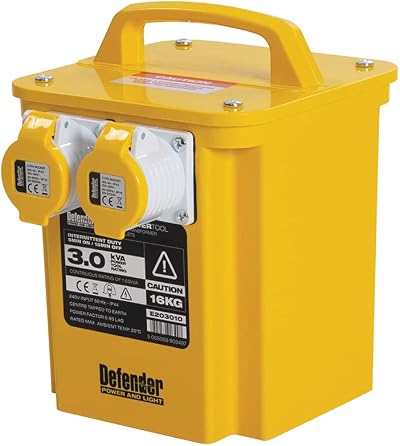 Defender 3kVA Portable Transformer 110V 3000W with 2 x 110V 16A outlets