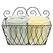 Wall Mounted Decorative Scrollwork Design Black Metal Wire Fruit Basket / Home Storage Bin Rack - MyGift