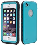 FULLLIGHT TECH iPhone SE Case,iPhone 5S case Waterproof Shockproof Full Body Cases Cover for iPhone 5/5S/SE with Touch ID & Built-in Screen Protector (Aqua Blue)