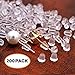 Armear Silicone Earring Backs, 200PCS/100Pairs - Clear, Soft, Durable & Secure Ear Safety Back Pads - Diameter 4mm
