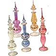 Egyptian perfume bottles, Perfume making kit, Decorative perfume bottles, Set of 5 Decorative Vials, Each 4" High (12cm), Assorted Colors