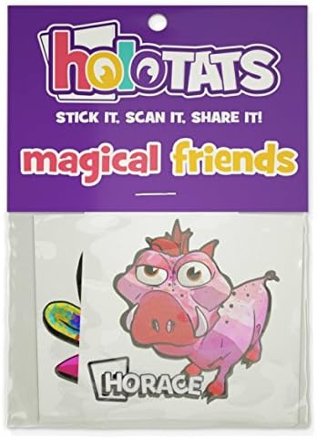 HoloTats Magical Friends - Holographic Augmented Reality Tattoos For Kids, Children's Parties, Goodie Bags and Gifts (Set of 6)