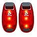 Diateklity LED Safety Light(2 Pack)- Running/Cycling/Dog Collar Lights/Bike Tail Lights for Your Reflective Gear-Clip On Strobe -FREE Small Screwdriver and Velcro Straps INCLUDED! (red)