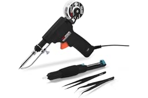Adjustable-Temp Soldering Gun Kit,NEWACALOX One Hands Holding Soldering/Desoldering Send Tin Solder Guns Set for Circuit-Boar