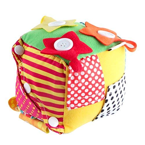 KAKIBLIN Cubic Activity Learning Toy with Zippers, Latches, Buckles