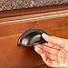 Oil Rubbed Bronze Kitchen Cabinet Pulls - 3 Inch Hole Center Industrial Design Bin Cup Drawer Handles - 10 Pack of Kitchen Cabinet Hardware