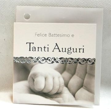 N 2 Biglietto Auguri Felice Battesimo 8x8cm Doppio Amazon It Giochi E Giocattoli