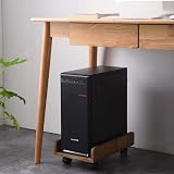 KIRIGEN ATX Computer Case Cart with 4 Caster Wheels Dark Brown view 3