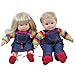 THE QUEEN'S TREASURES 15 Inch Doll Clothes Designed for Use with Bitty Baby Dolls, St of Two Rainbow Overall Skirt & Pants, 2 Shirt and 2 Pair Shoes. Compatible with American Girls' Bitty Baby Twins