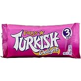 Fry's Turkish Delight 3 x 51g pack - 5.3oz (British Chocolate) | Delicious Rose-Flavoured Treat, Vegetarian Friendly, For Gifting, Conveniently Wrapped Snack