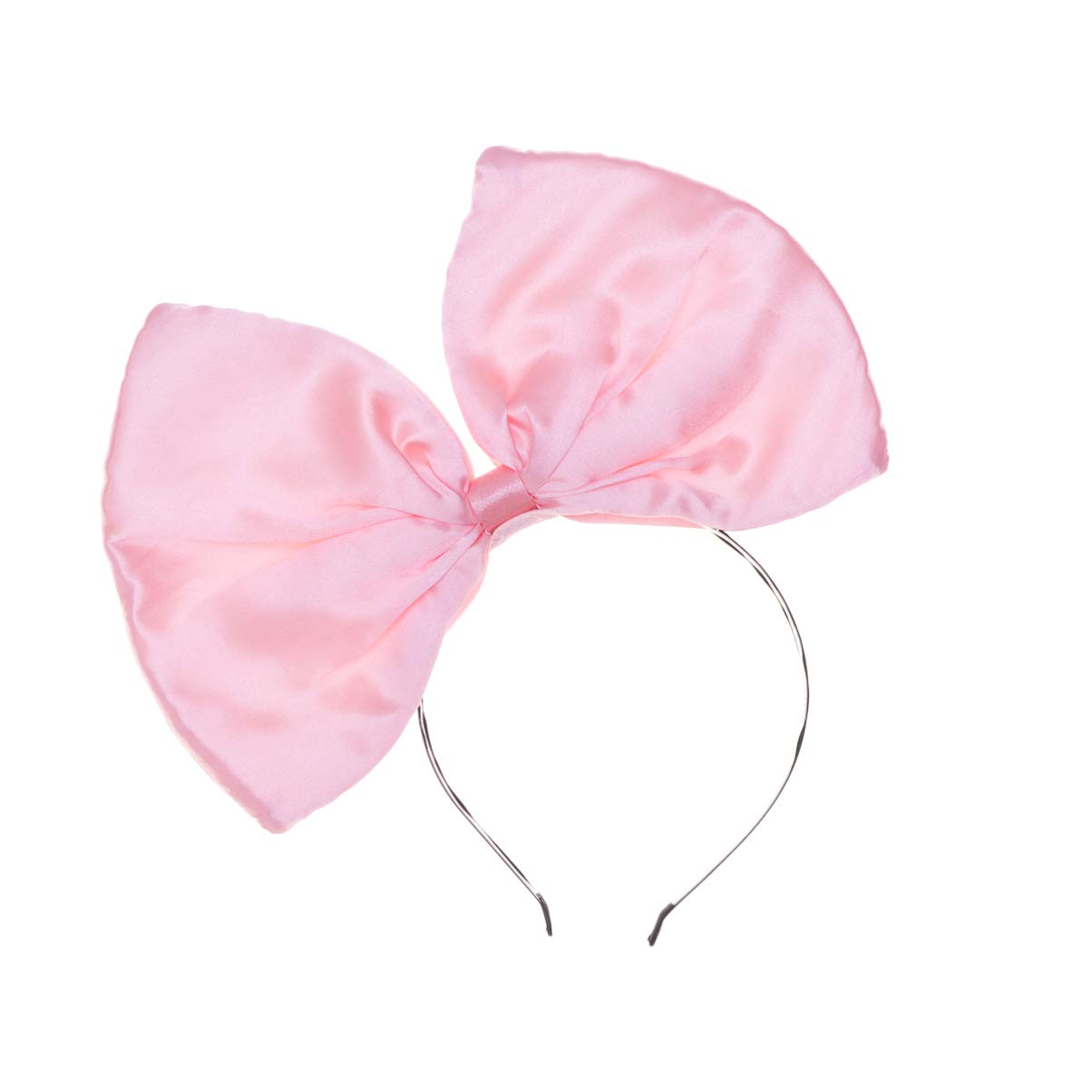 FRCOLOR Huge Bow Headband Bowknot Hair Hoop Halloween Christmas Hair Band Hoop Party Hair Accessories for Woman Girl (Pink)