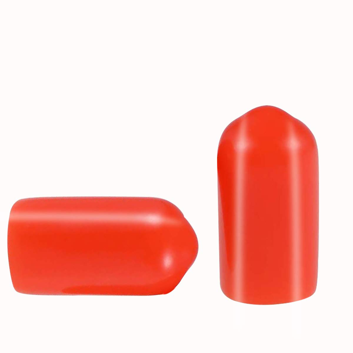 Screw Thread Protectors, PVC Rubber Round Tube Bolt Cap Plastic End Cap Cover Thread Protectors Red, Inner Dia 6.5mm? 50 Pcs — image 1
