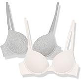 Amazon Essentials Women's Push-Up Cotton Bra, Pack of 2