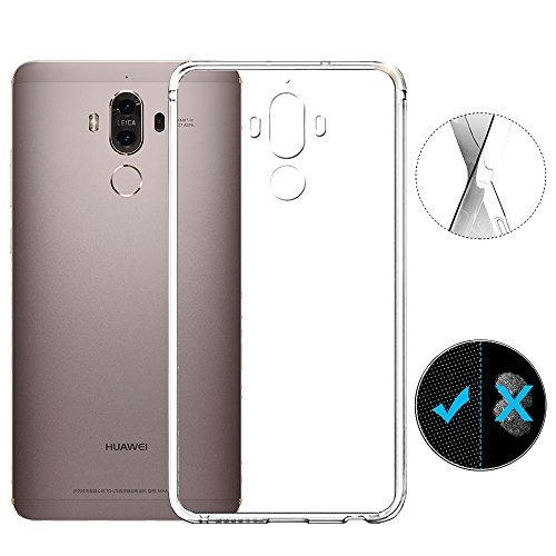 Huawei Mate 9 (5.9 inch) Case, AVIDET Shock-Absorption, Anti-Scratch Soft Gel TPU Silicone Case Cover for Huawei Mate 9 (Transparent)