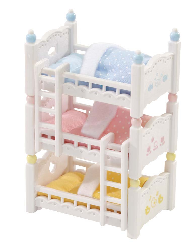 Calico Critters Triple Baby Bunk Beds Kids Girls Play Toy Doll