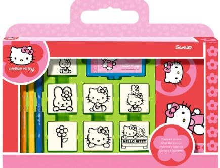 Noris 631 7803, Hello Kitty, Stamp Set in Suitcase, 7 Stamps
