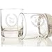 Taylor'd Milestones No. 1 DAD Scotch Glasses, 10 oz Whiskey Glass Set of 2, Diamond Etched Strong on the Rocks Tumbler