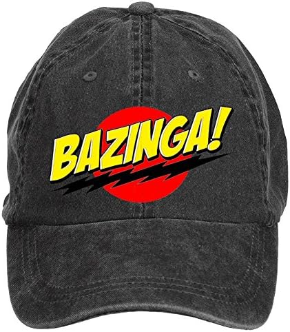 Qikdg Custom Adjustable The Big Bang Theory Bazinga Baseball Cap-Washed 100% Cotton Black