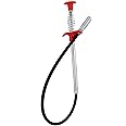 Drain Snake, Drain Clog Remover - Gutter Cleaning Tools Drain Cleaner for Toilet Sewer Shower Kitchen Bathroom Tub Clogged Drains Opener Cleaning Tool, Flexible Grabber Claw Pick Up Reacher (24 inch)