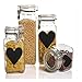 Heart Chalkboard Labels Reusable Chalkboard Mason Jar Lid Canning Label Mother's Day Decoration Stickers Waterproof Blackboard Sticker for Organizing,Pantry Storage Craft DIY (4 Shapes)