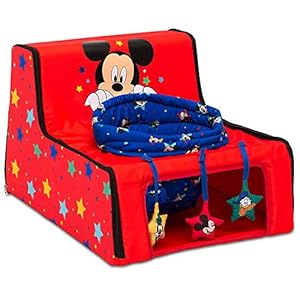 Disney Mickey Mouse Sit N Play Portable Activity Seat for Babies by Delta Children – Floor Seat for Infants, 17.5x21x14…