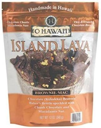 Island Lava Brownie Mac Baker's Brittle with Chocolate &amp; Macadamia Nuts by O Hawaii