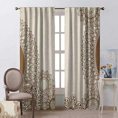 Youpinnong Henna Tratamientos De Ventana Cortinas Cenefa Flores Y Cachemira Patron De Tatuaje Islam Cultura Inspiracion Monocromatica Cortinas Ventana De Cocina Color Blanco Y Negro Amazon Es Hogar