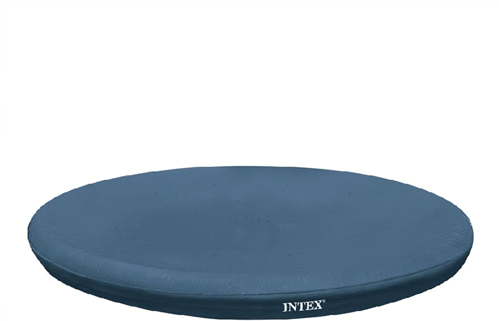 Intex 8-Ft Easy Set Pool Cover Blue 128020 Round Overhang 30 cm