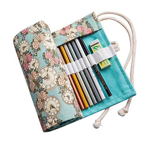 Eforstore Canvas Pen Roll Pencil Case Pencil Case Roll Pencil Case - Thumbnail 6