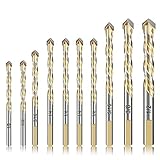 10 Pieces Masonry Drill Bits Set Glass Drilling