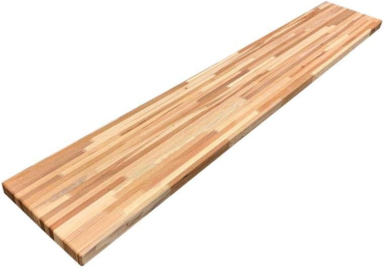 Amazon Com Forever Joint Hickory Butcher Block Bar Top 1 5 X