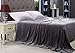 MEROUS Soft Queen Size Fleece Bed Summer Blanket 330 GSM Warm Cozy Microfiber Fuzzy Lightweight All Season Blankets for Couch Travel Sofa,Gray