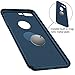 iPhone 7 Case, Haobuy Shock-Absorption Anti-Fingerprint Invisible Built-in Magnetic Metal Plate Phone Case, Ultra Thin Slim Protective Cases Cover for iPhone 7 4.7'' - Blue [Matte Material]