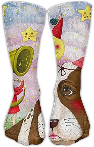 Unisex Classics Socks Shy Little Dog Athletic Stockings 30cm Long Sock One Size