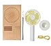 FREEWISE Personal Fan Battery Operated Small 4 Inch hand held Portable USB Rechargeable 3 to 10 Hours Play Time 3 speed (White)