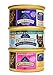 Blue Buffalo Wilderness Grain-Free Kitten / Cat Food Variety Pack Box - 3 Flavors (Salmon, Chicken, & Flaked Wild Delights Chicken & Trout) - 12 (3 Ounce) Cans - 4 of Each Flavor