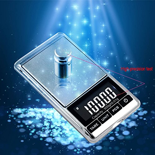 Digital Pocket Scale, Smart Weigh Scale High Precision Electric Jewelry Scale, Mini Portable LCD Gram Weight Balance Scale, 300g/0.01g, Black