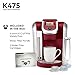 Keurig K475 Coffee Maker, Single Serve K-Cup Pod Coffee Brewer, Programmable Brewer, Vintage Red