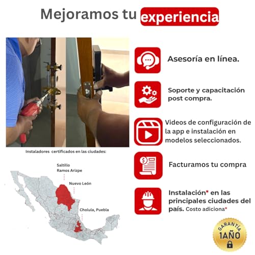 Schilion Cerradura Inteligente para Puerta Exterior e Interior | Códigos Huella Tarjeta física control App Schilion, compatible con ttlock, Resistencia al Exterior Negro