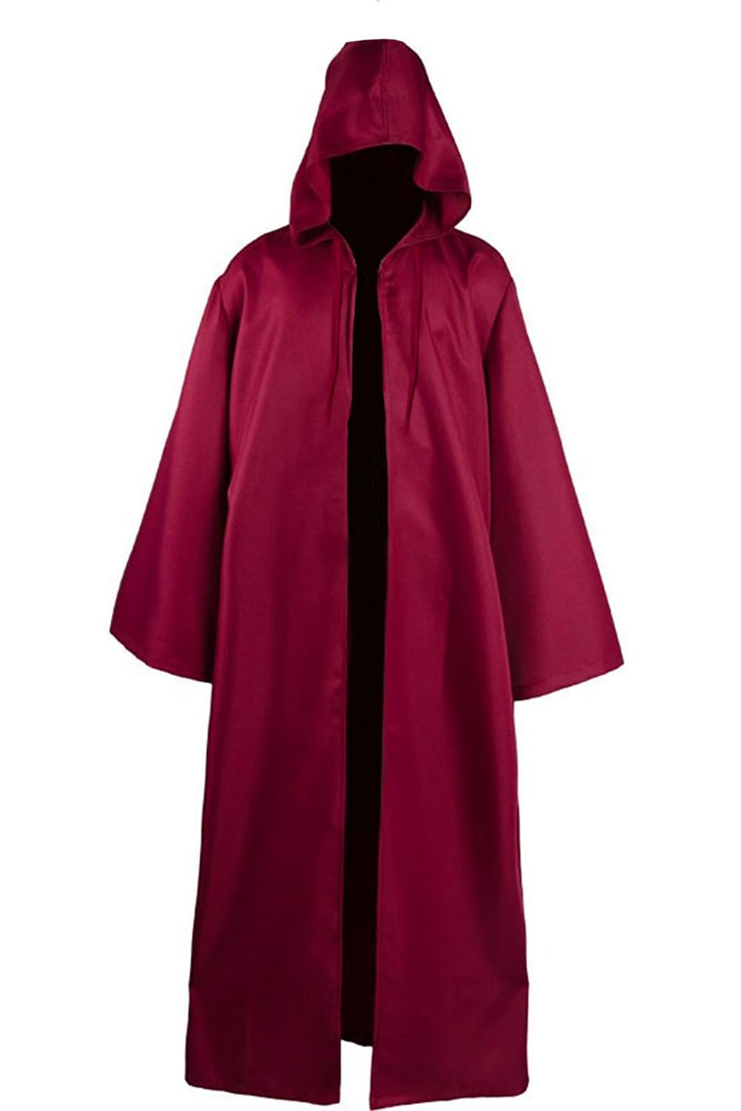 Golden service Adult Halloween Costume Tunic Hoodies Robe Cosplay Capes, L, Burgundy