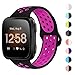 NANW Bands Compatible with Fitbit Versa/Versa 2/Versa Lite Small Large, Soft Silicone Replacement Band for Versa/Versa 2, Air Hole Wristband Strap for Women Men