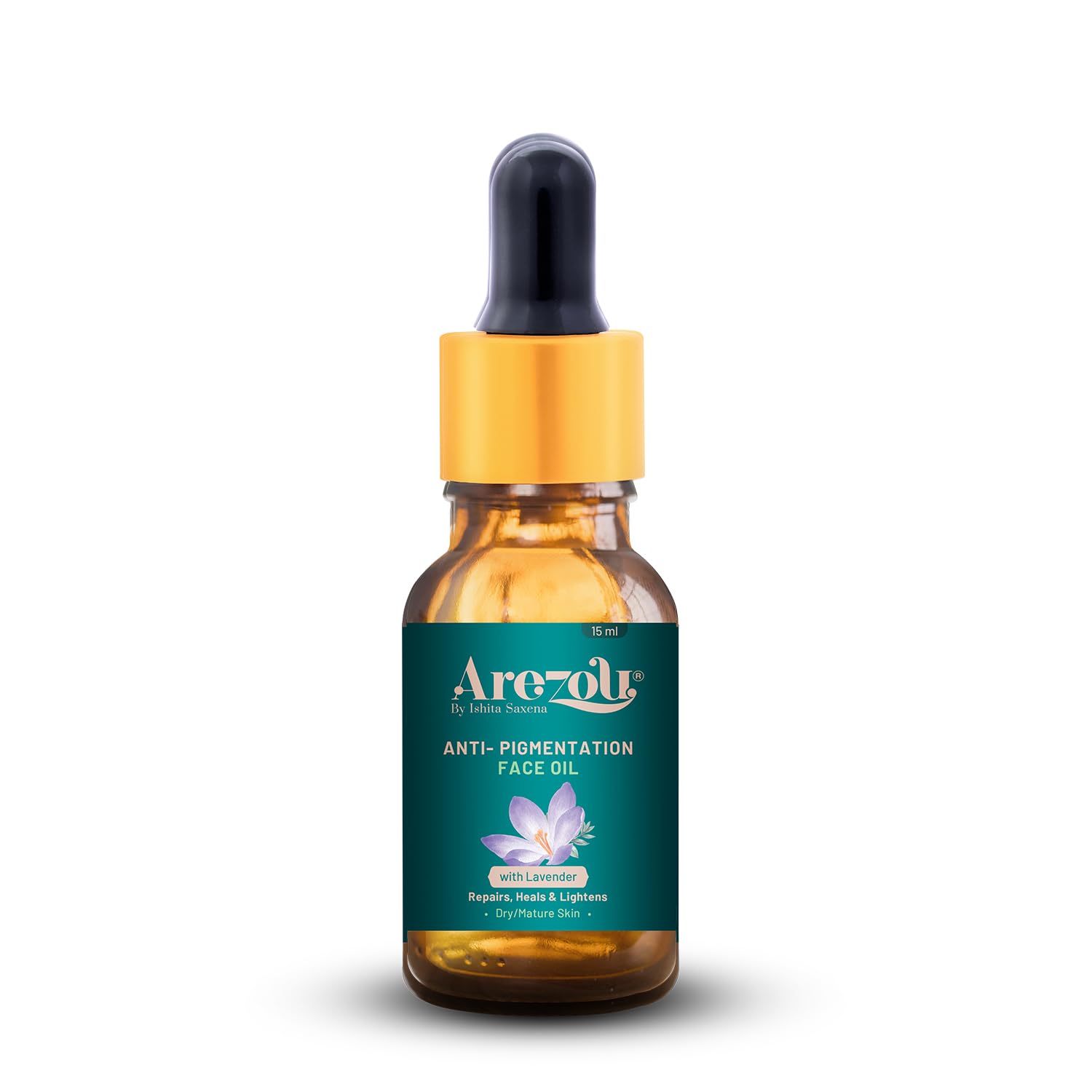 Arezou Anti-Pigmentation Face Oil for Dark Spots | Natural Brightening Treatment for Mature Dry Skin | Even Skin Tone & Hyperpigmentation Solution with Lavender Oil | (0.50 Oz / 15 ml)